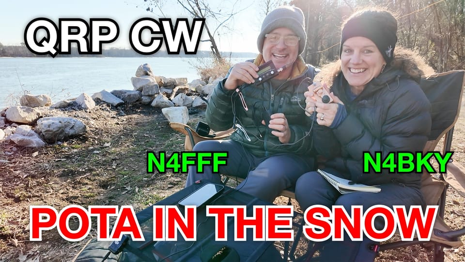 CW POTA in "The Snow"  |  Winter Straight Key Activation at Wheeler National Wildlife Refuge
