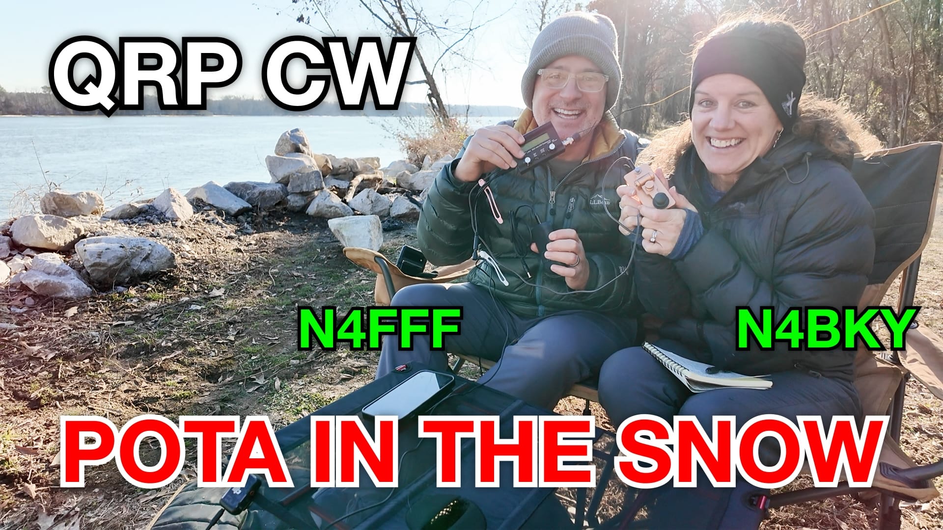 CW POTA in "The Snow" | Winter Straight Key Activation at Wheeler National Wildlife Refuge